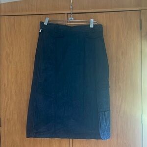 Dark blue denim/jean utilitarian skirt Luscious by Rebecca Ford